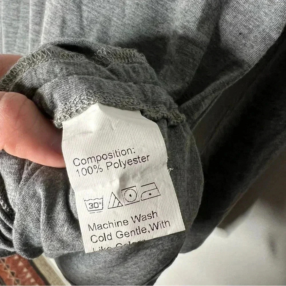 Shein Curve Plus Size Casual Gray Side Tie Long Sleeve - Picture 4 of 6